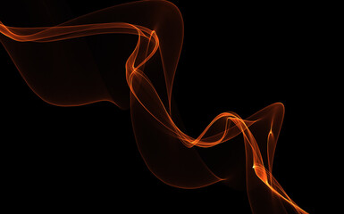 Dark abstract background with a glowing abstract waves