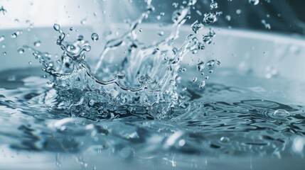 Water splash captured in mid-air
