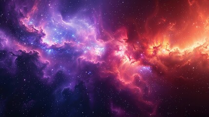 Fototapeta premium Cosmic Nebula: A Symphony of Colors