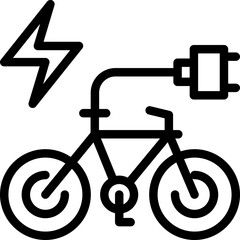 Electric Bicycle Icon