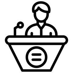 Public Speaking Icon