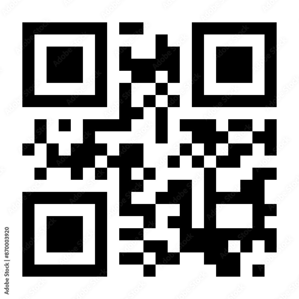 Fototapete qr code that, when scanned, displays the words 