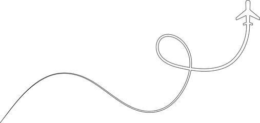 Airplane path, airline route, travel, flight