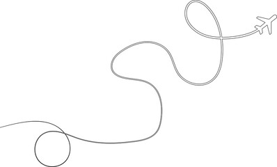 Airplane path, airline route, travel, flight