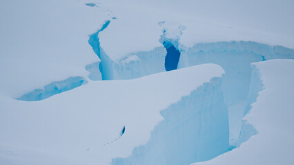 Iceberg Fissures Abstract Landscape Nature Wallpaper Background Beautiful White Snow Breaking Apart Climate Change Global Warming White and Blue © And They Travel