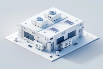 Futuristic architectural model of a building showcasing modern design and innovation