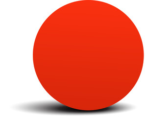 Circle red paper and shadow. Decoration design