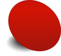 Circle red paper and shadow. Decoration design