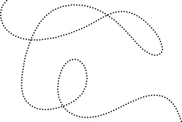Spiral dotted line hand drawn