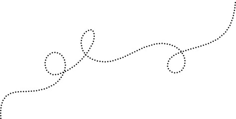 Spiral dotted line hand drawn