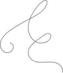 Spiral dotted line hand drawn