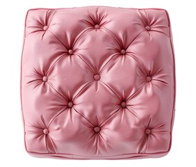 Obraz premium Soft Pink Cushion Chair on White Background