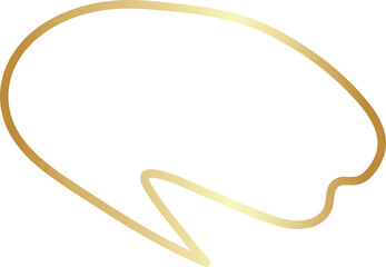 Speech bubble luxury icon, dialogue, text, chat