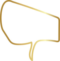 Speech bubble luxury icon, dialogue, text, chat