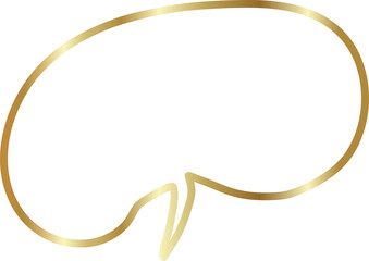 Speech bubble luxury icon, dialogue, text, chat