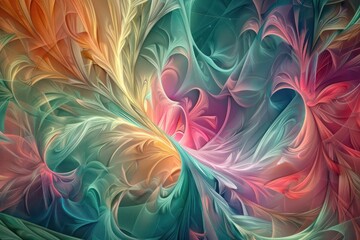 Multicolor beautiful fractal pattern.