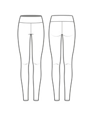 Mid-Rise Leggings with Waistband