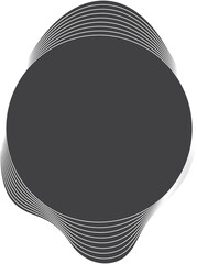 Circle flowing wave surface of line. Modern element