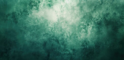 Obraz premium Abstract green gradient background with a grainy texture. Soft blurred light and dark colors blend for an elegant design.