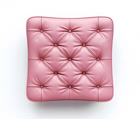 Obraz premium Soft Pink Cushion Chair on White Background