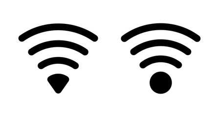 WIFI Icon vector isolated on white background. signal vector icon. Wireless and wifi icon or sign for remote internet access