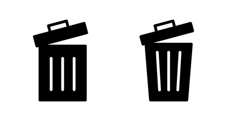Trash icon vector isolated on white background. trash can icon. Delete icon vector