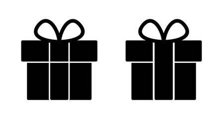 Gift icon vector isolated on white background. gift vector icon.  birthday gift