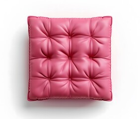 Obraz premium Soft Pink Cushion Chair on White Background