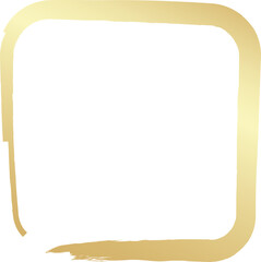 Rounded square golden frames