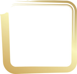 Rounded square golden frames
