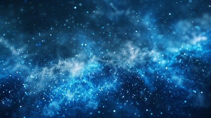 Obraz premium Dark blue and glow particle abstract background.