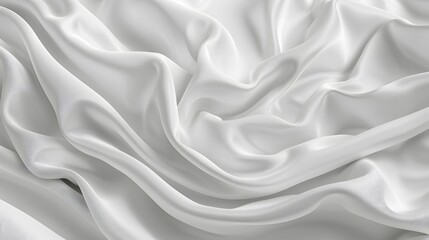 Obraz premium Elegant Silk Waves in Dark and White Abstract Background