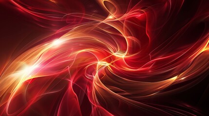 Abstract background with vibrant red and orange light trails, creating a dynamic and energetic flow