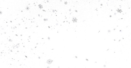 Snowflake Ballet: Exquisite 3D Illustration of Descending Festive Snowflakes in Motion
