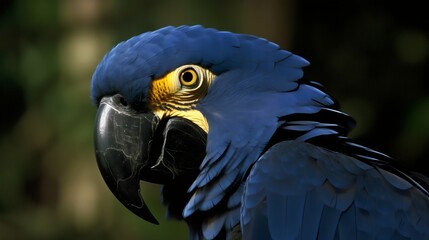 Obraz premium Closeup of a Hyacinth Macaw