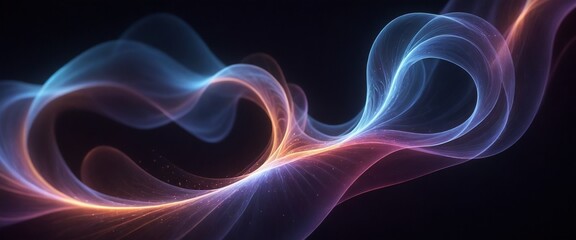 Obraz premium Abstract Swirling Patterns Vibrant Colors Art Neon Glow Fluid Motion Cosmic Energy Background Wallpaper