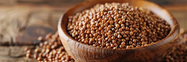 Obraz premium A section highlighting the high protein content of buckwheat making it a great option for vegetarians and vegans.
