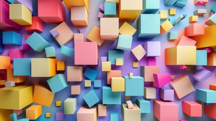 Obraz premium Abstract 3d background with different cubes