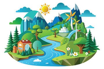 Cute Cartoon Leaf Illustration in Flat Style