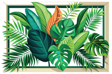 Cute Cartoon Leaf Illustration in Flat Style