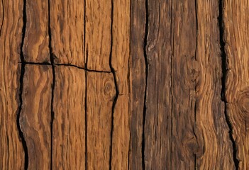 A close-up photograph of a rustic wooden surface showcasing the natural textures and rich colors of aged wood