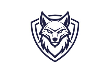Bold Wolf Head Logo in Minimalist Style