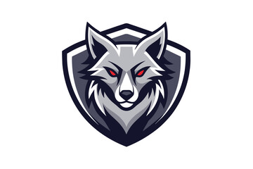 Bold Wolf Head Logo in Minimalist Style