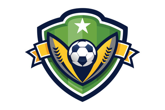 Dynamic Soccer Ball Logo in Modern Style