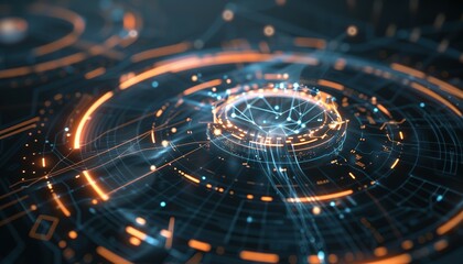 Abstract Futuristic Technology Background