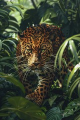 Leopard in the jungle, Ai Generated