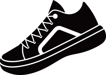 Running shoe icon isolated on white background. Vector Illustration.