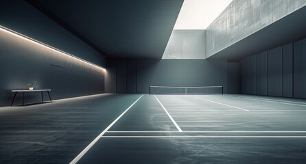 Obraz premium Sunlit Concrete Floor in a Modern Building Interior