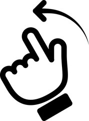 finger motion drag direction icon
