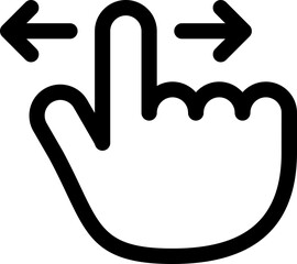 finger motion drag direction icon
